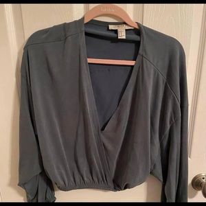 Forever 21 Teal Wrap Top